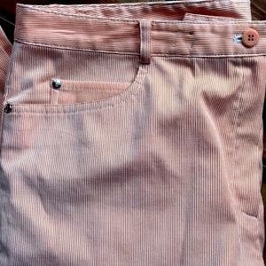 Astra Pinstripe Orange White Pants‎ 16 EUC